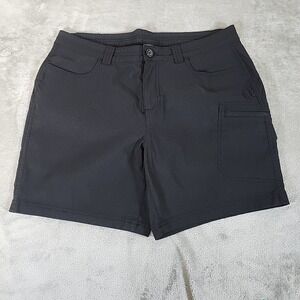 Eddie Bauer Shorts Womens 12‎ Black Flat Front Hiking Outdoor Gorpcore